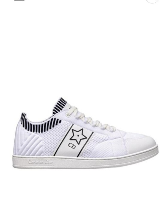 Dior Shoes - $990 Dior Star Low Top Knit Sneakers EU 41 US 11 White AUTHENTIC NIB